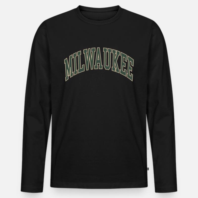 Milwaukee - Männer Premium Bio Langarmshirt - Schwarz