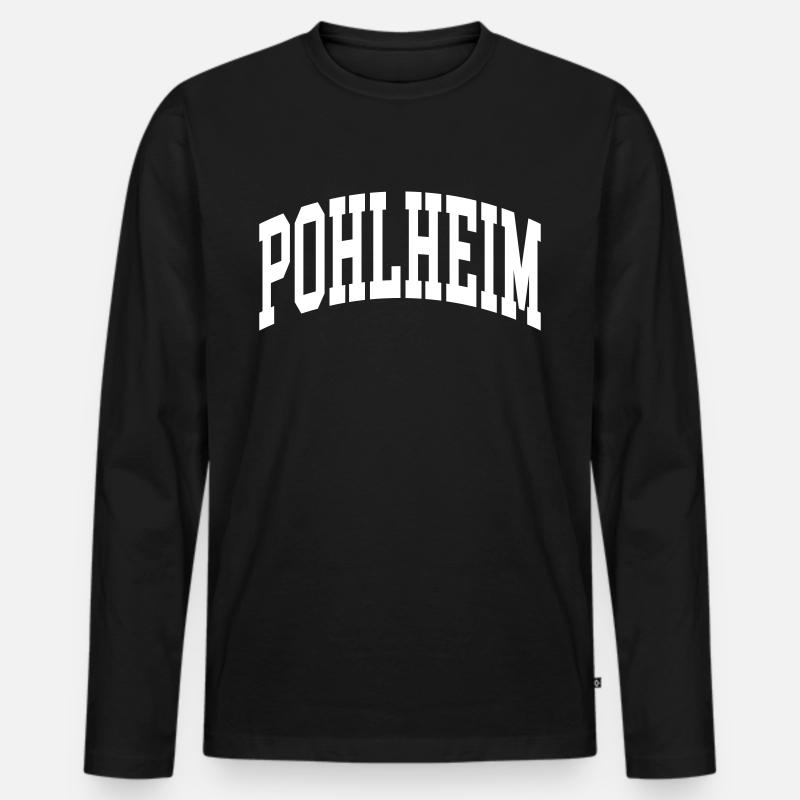 Pohlheim - Männer Premium Bio Langarmshirt - Schwarz
