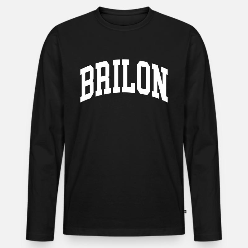 Brilon - Männer Premium Bio Langarmshirt - Schwarz