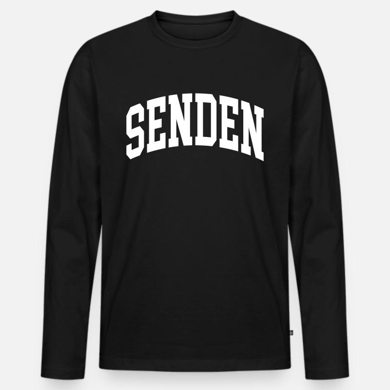 Senden - Männer Premium Bio Langarmshirt - Schwarz
