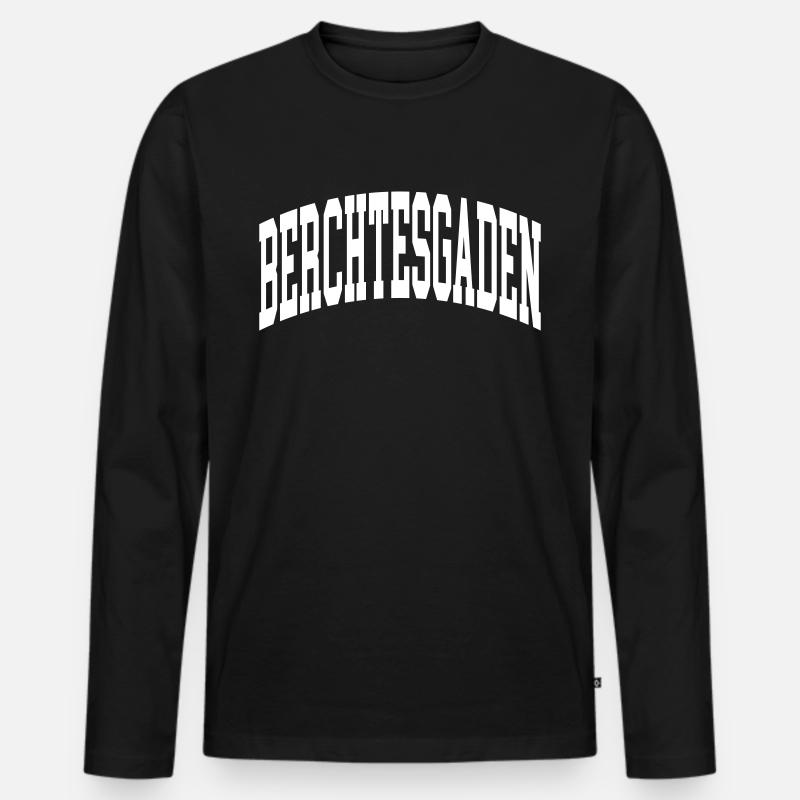 Berchtesgaden - Männer Premium Bio Langarmshirt - Schwarz