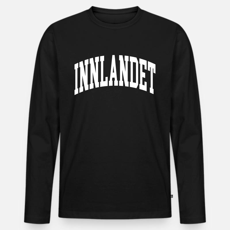 Innlandet - Männer Premium Bio Langarmshirt - Schwarz