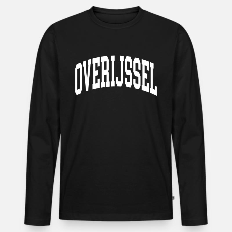 Overijssel - Männer Premium Bio Langarmshirt - Schwarz
