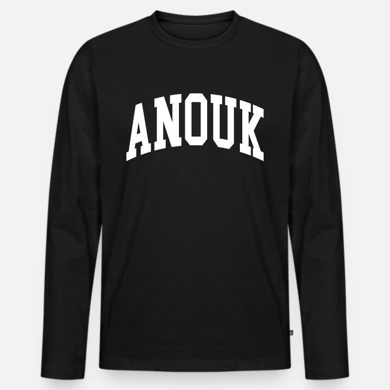 Anouk - Männer Premium Bio Langarmshirt - Schwarz