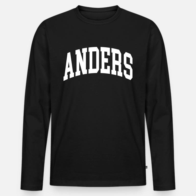 Anders - Männer Premium Bio Langarmshirt - Schwarz