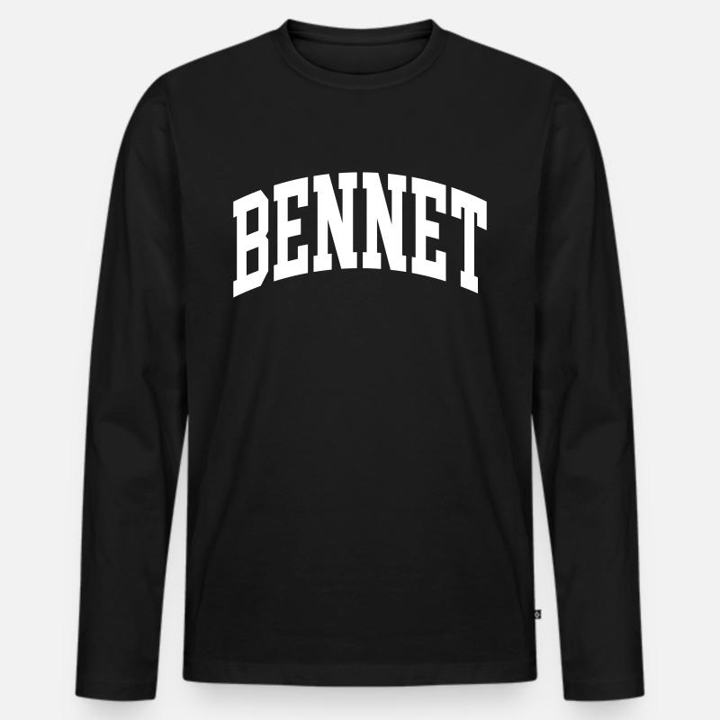 Bennet - Männer Premium Bio Langarmshirt - Schwarz