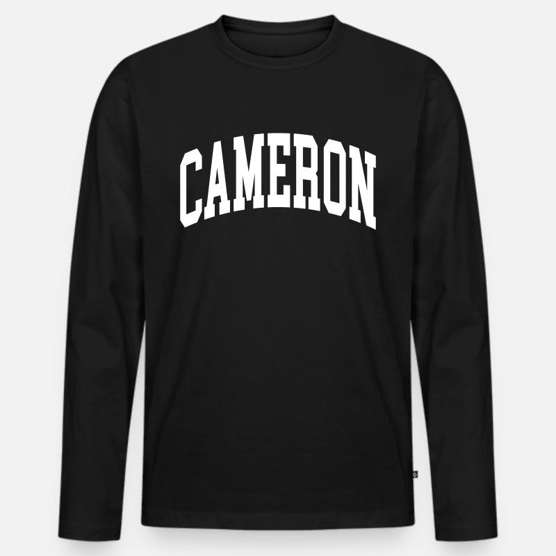 Cameron - Männer Premium Bio Langarmshirt - Schwarz