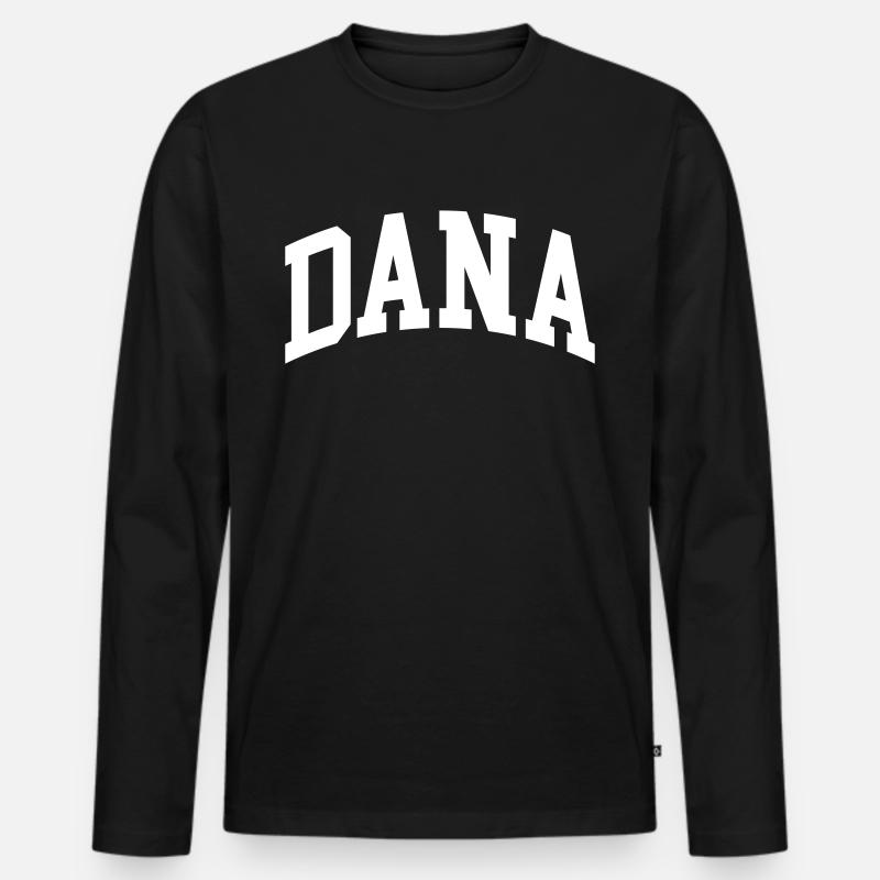 Dana - Männer Premium Bio Langarmshirt - Schwarz