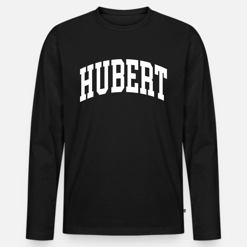 Hubert - Männer Premium Bio Langarmshirt - Schwarz