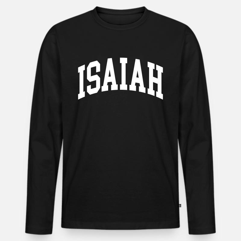 Isaiah - Männer Premium Bio Langarmshirt - Schwarz