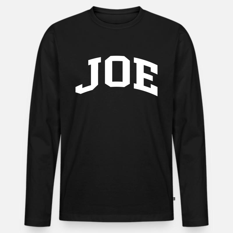 Joe - Männer Premium Bio Langarmshirt - Schwarz