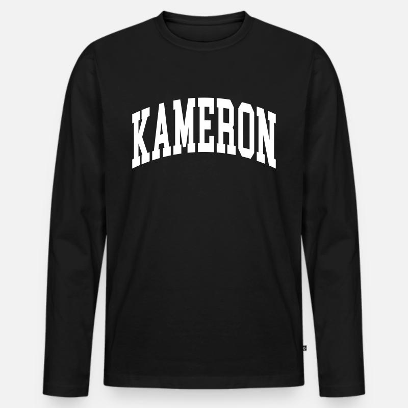 Kameron - Männer Premium Bio Langarmshirt - Schwarz