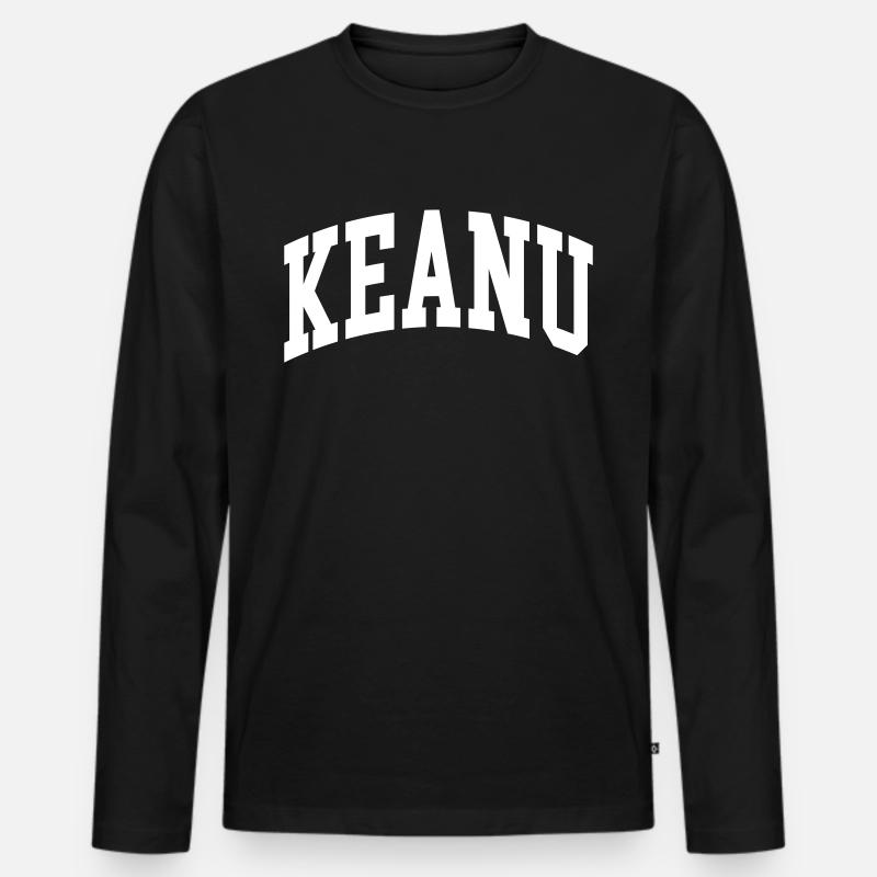 Keanu - Männer Premium Bio Langarmshirt - Schwarz