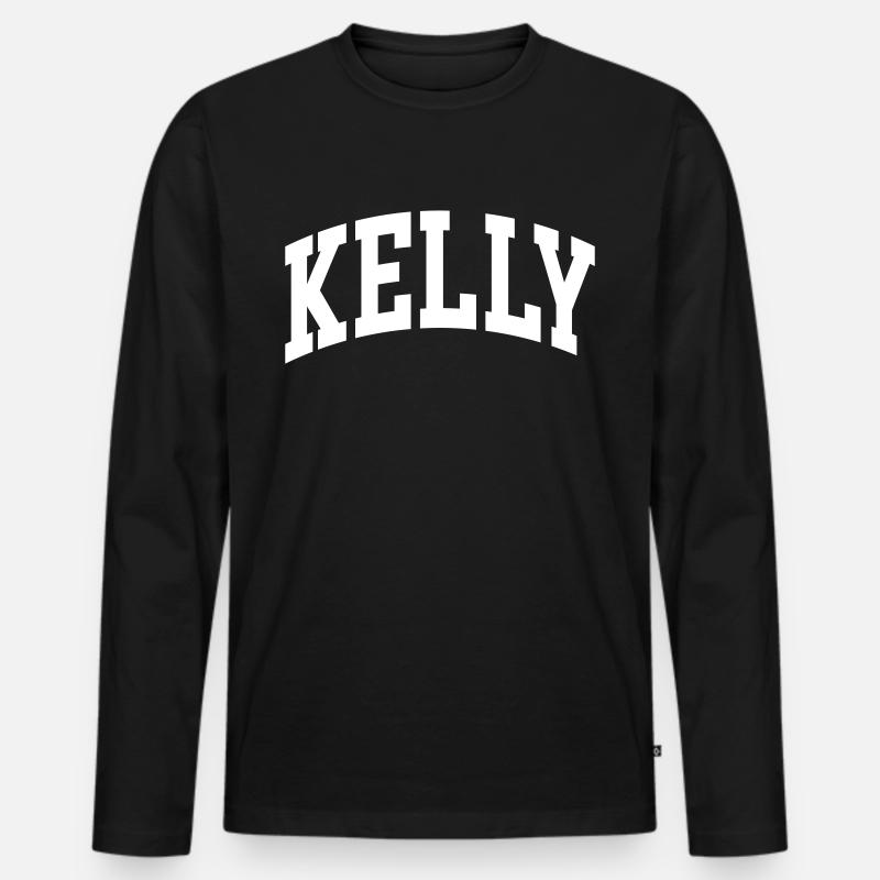Kelly - Männer Premium Bio Langarmshirt - Schwarz