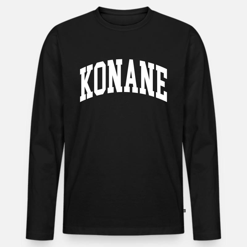 Konane - Männer Premium Bio Langarmshirt - Schwarz