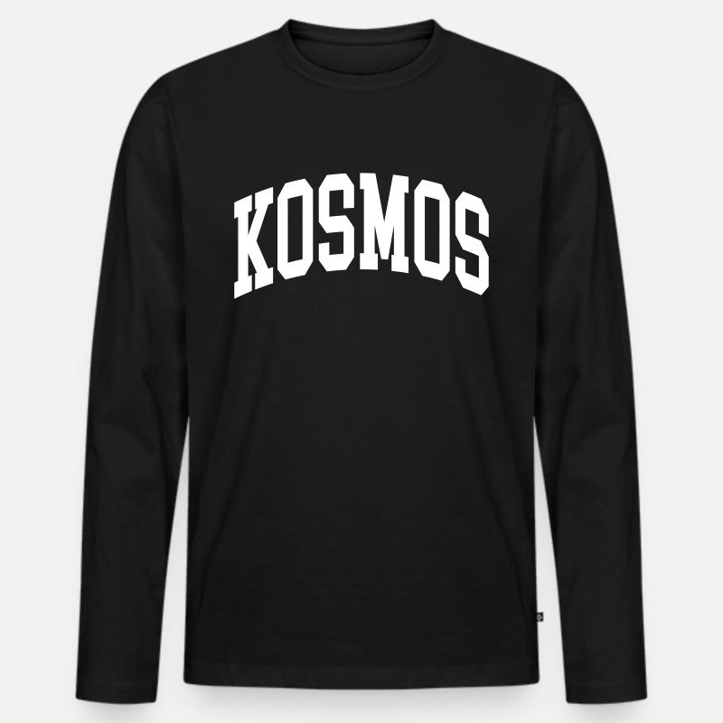 Kosmos - Männer Premium Bio Langarmshirt - Schwarz