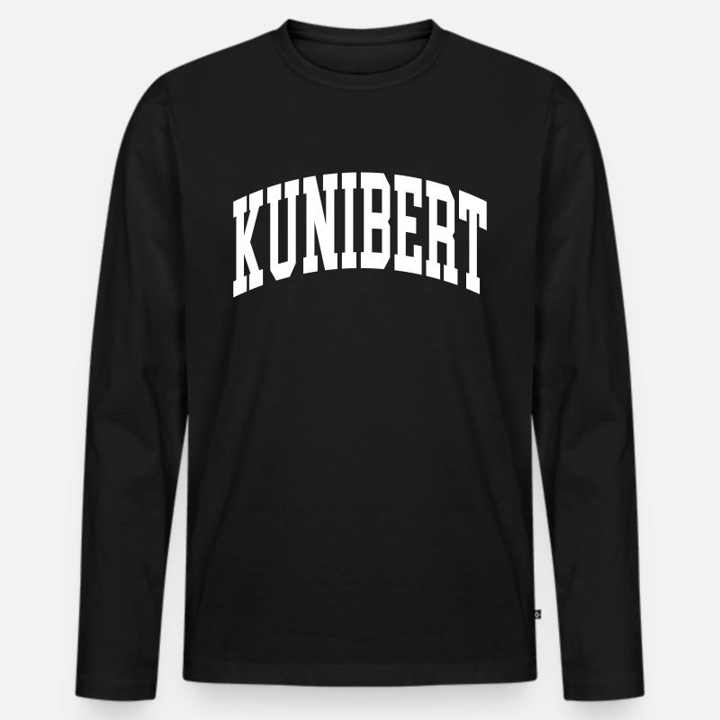 Kunibert - Männer Premium Bio Langarmshirt - Schwarz