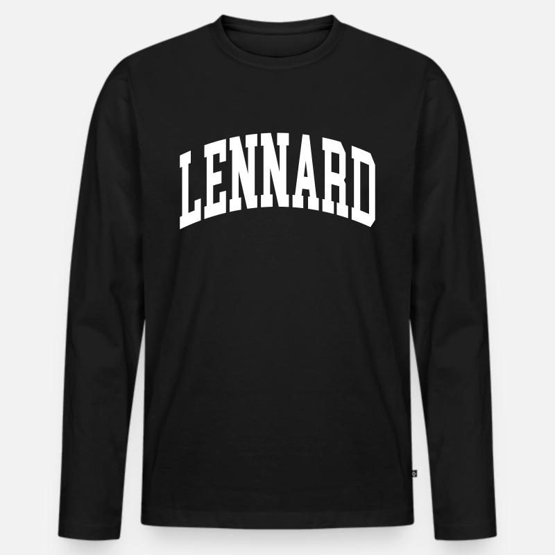 Lennard - Männer Premium Bio Langarmshirt - Schwarz