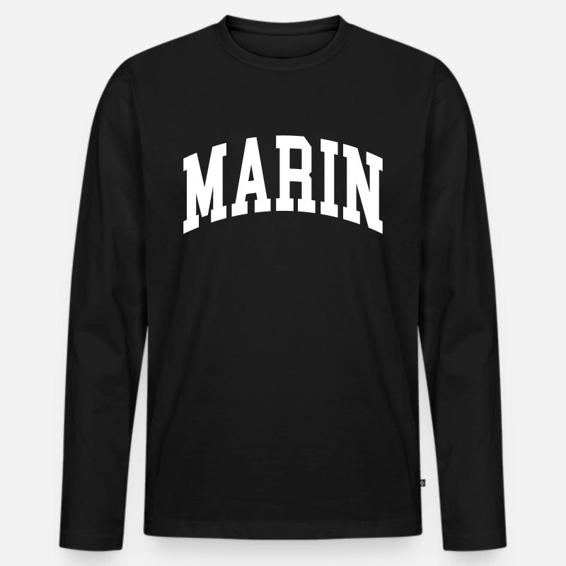 Marin - Männer Premium Bio Langarmshirt - Schwarz
