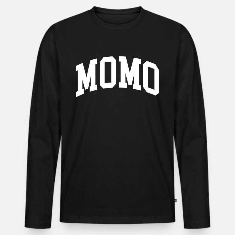 Momo - Männer Premium Bio Langarmshirt - Schwarz