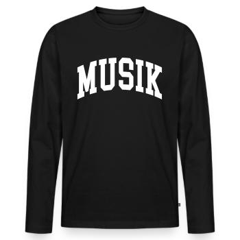 Musik - Männer Premium Bio Langarmshirt - Schwarz - Vorne - Nico (187cm)