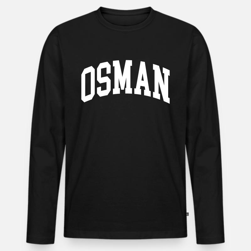 Osman - Männer Premium Bio Langarmshirt - Schwarz