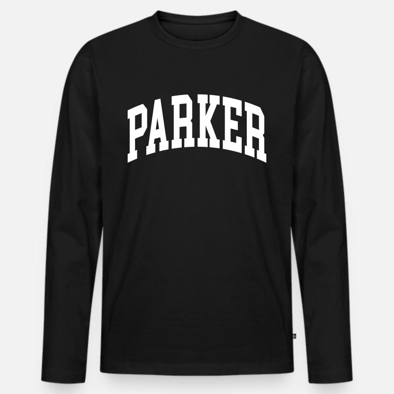 Parker - Männer Premium Bio Langarmshirt - Schwarz