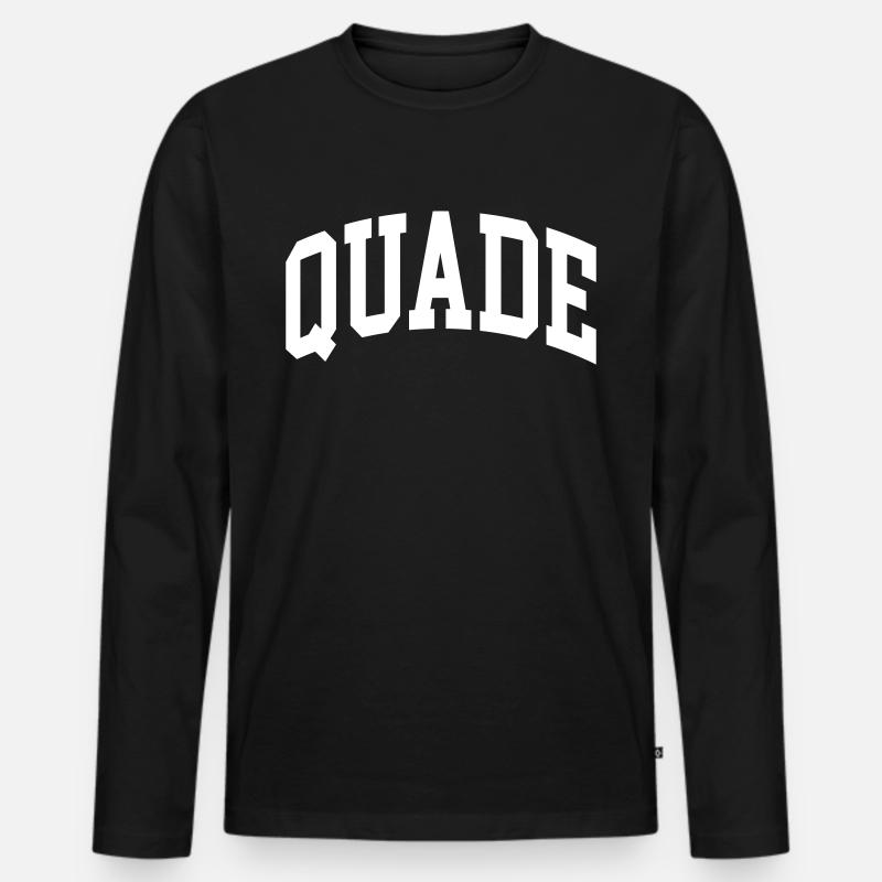Quade - Männer Premium Bio Langarmshirt - Schwarz