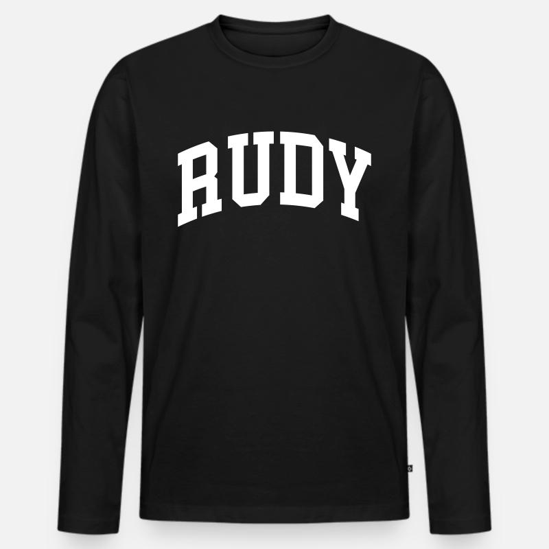 Rudy - Männer Premium Bio Langarmshirt - Schwarz