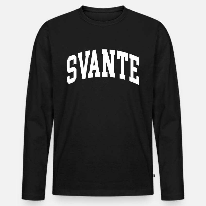 Svante - Männer Premium Bio Langarmshirt - Schwarz