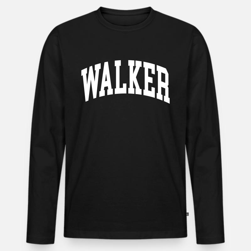 Walker - Männer Premium Bio Langarmshirt - Schwarz