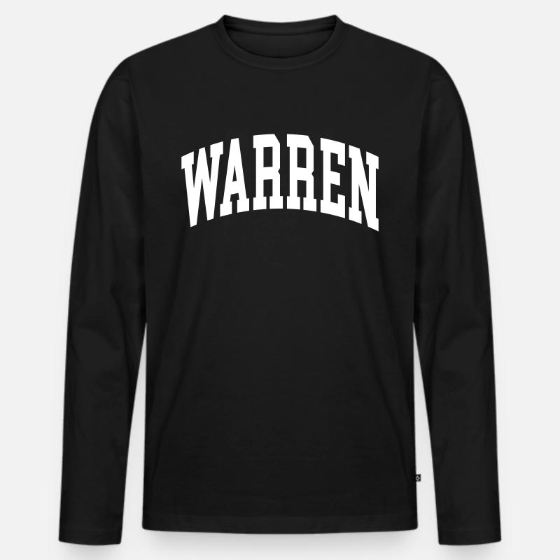 Warren - Männer Premium Bio Langarmshirt - Schwarz