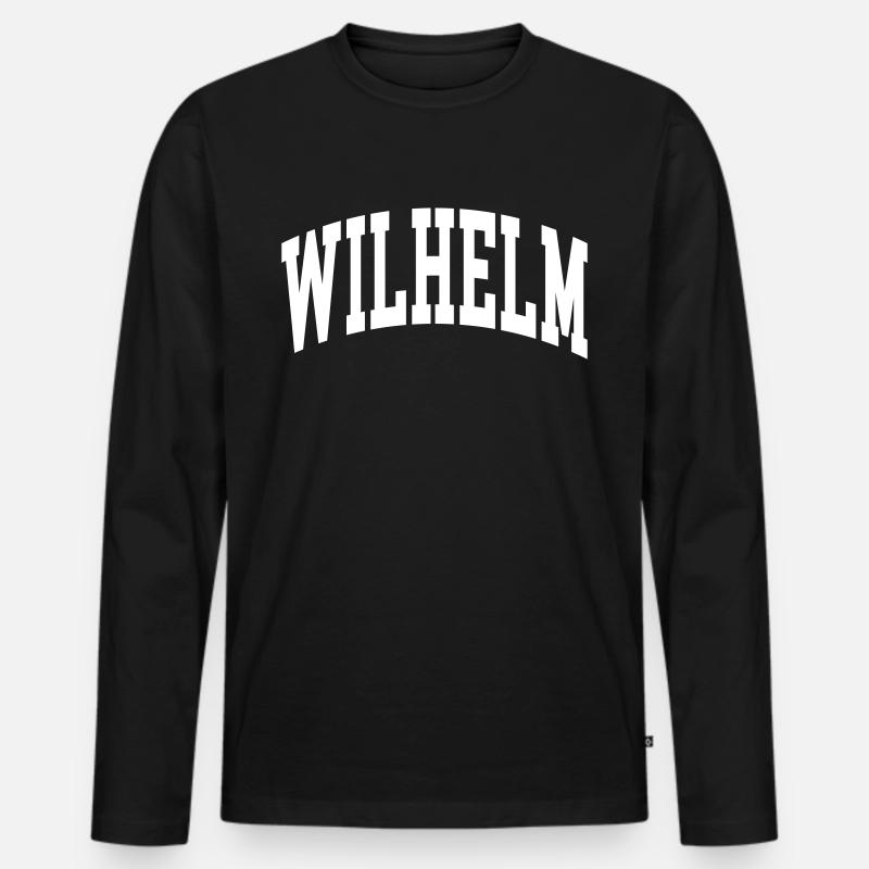 Wilhelm - Männer Premium Bio Langarmshirt - Schwarz