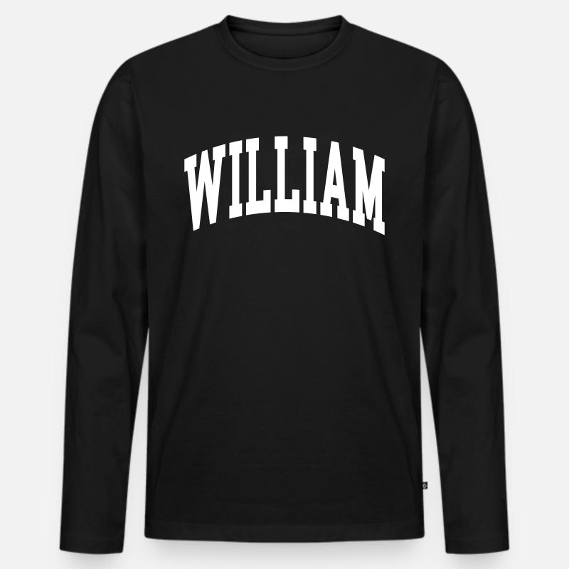 William - Männer Premium Bio Langarmshirt - Schwarz