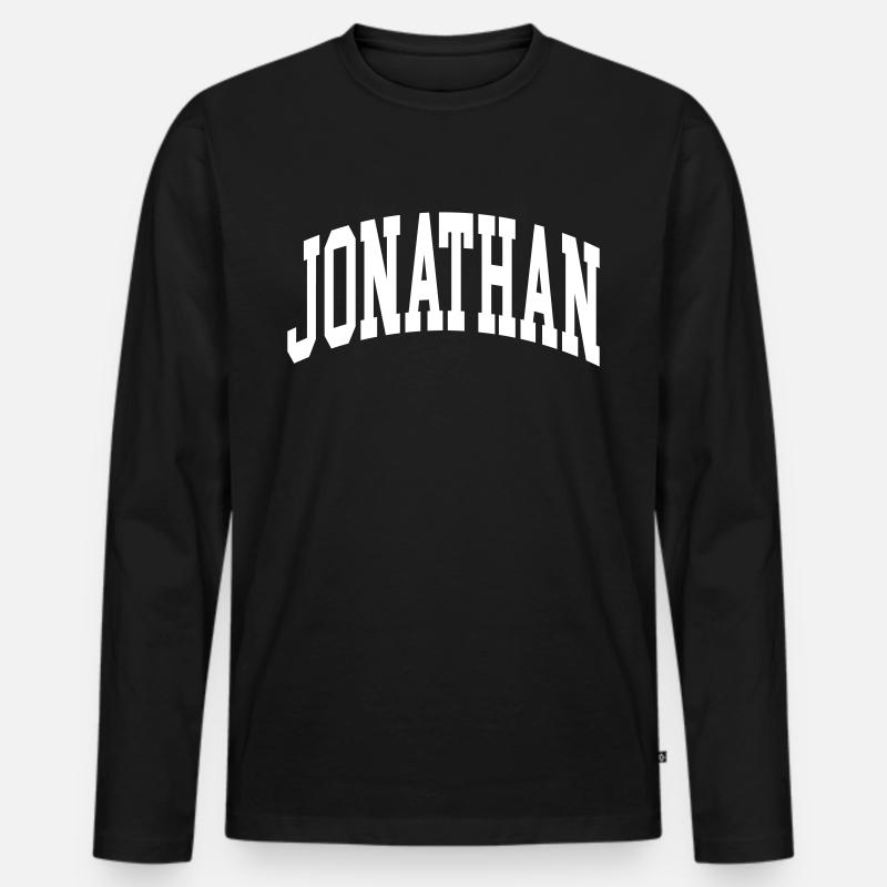 Jonathan - Männer Premium Bio Langarmshirt - Schwarz