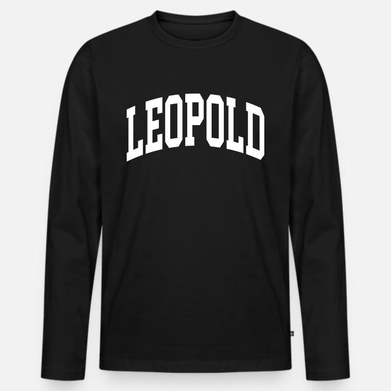 Leopold - Männer Premium Bio Langarmshirt - Schwarz
