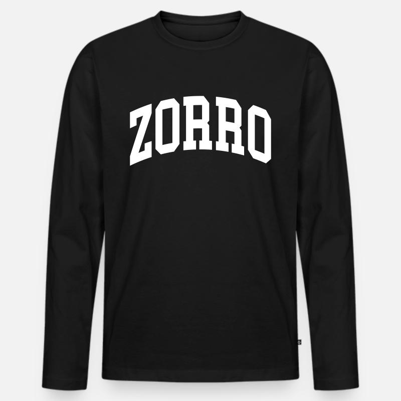 Zorro - Männer Premium Bio Langarmshirt - Schwarz