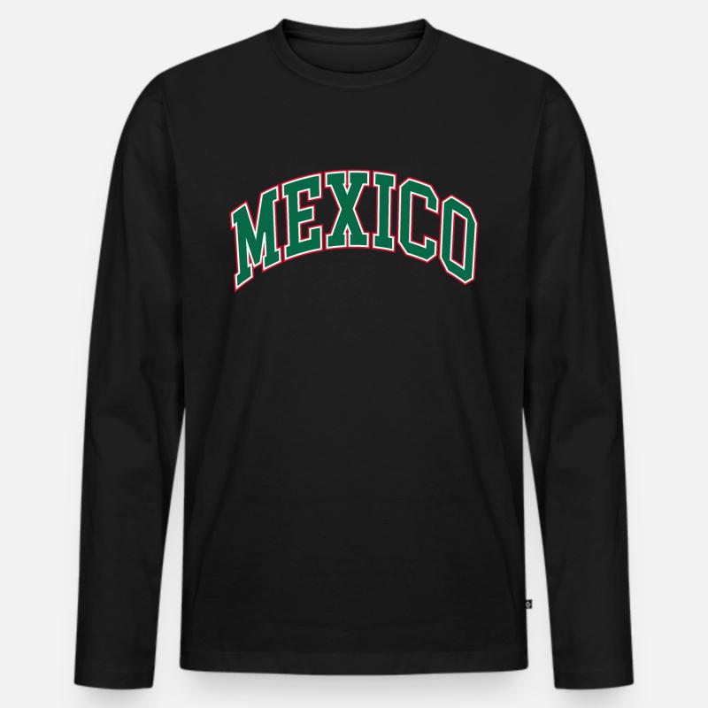 Mexico - Männer Premium Bio Langarmshirt - Schwarz