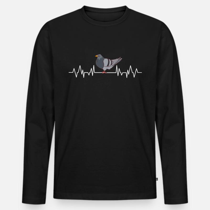 Taubenzüchter Preisflug Geschenk Brieftaube Tauben - Männer Premium Bio Langarmshirt - Schwarz