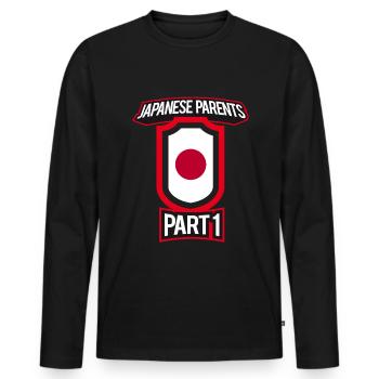 Best Parenting Japanese Parents Part 1 - Men's Premium Organic Long Sleeve Shirt - black - Front - Nico (187cm)