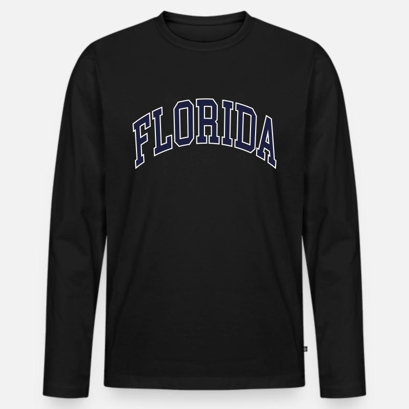 Florida - Männer Premium Bio Langarmshirt - Schwarz