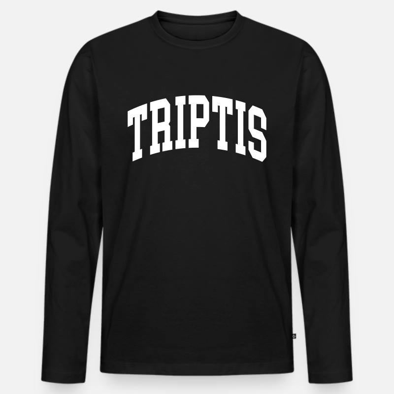 Triptis - Männer Premium Bio Langarmshirt - Schwarz