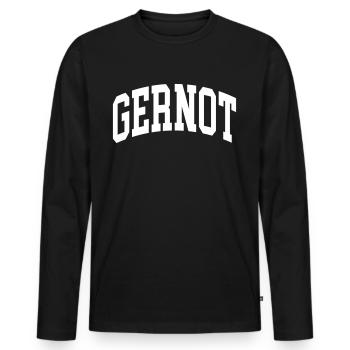 Scott - Men's Premium Organic Long Sleeve Shirt - black - Front - Nico (187cm)