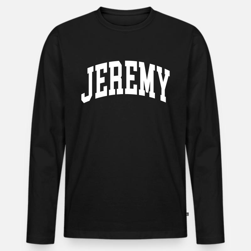 Jeremy - Männer Premium Bio Langarmshirt - Schwarz