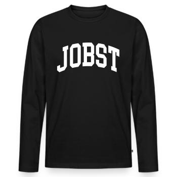 Jobst - Männer Premium Bio Langarmshirt - Schwarz - Vorne - Nico (187cm)
