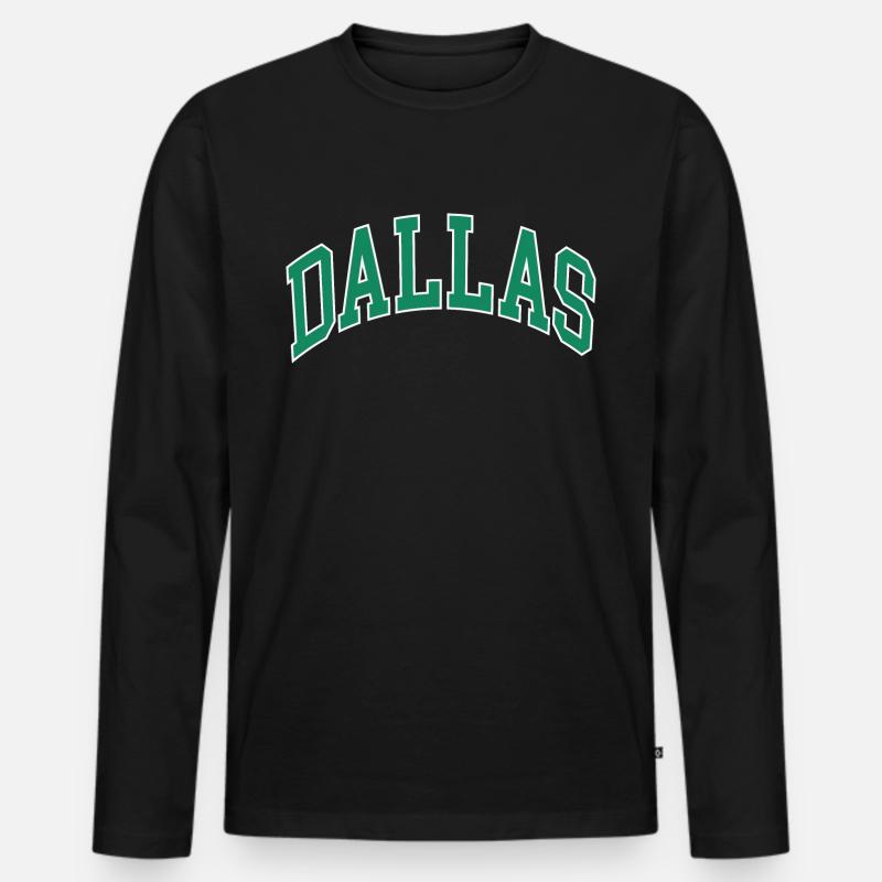 Dallas - Männer Premium Bio Langarmshirt - Schwarz
