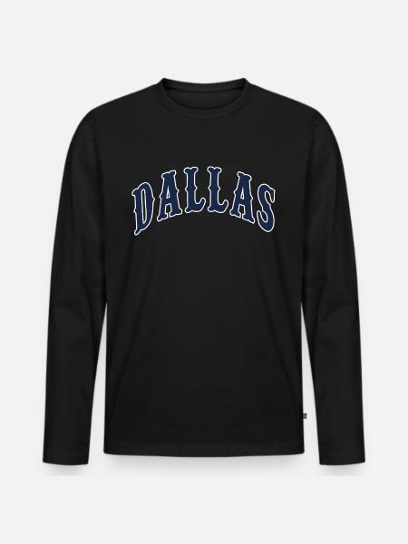 Dallas - Men's Premium Organic Long Sleeve Shirt - black
