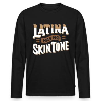 Latina Power Mexicain Espagnol Hispanique - T-shirt manches longues Premium bio Homme - noir - Devant - Nico (187cm)