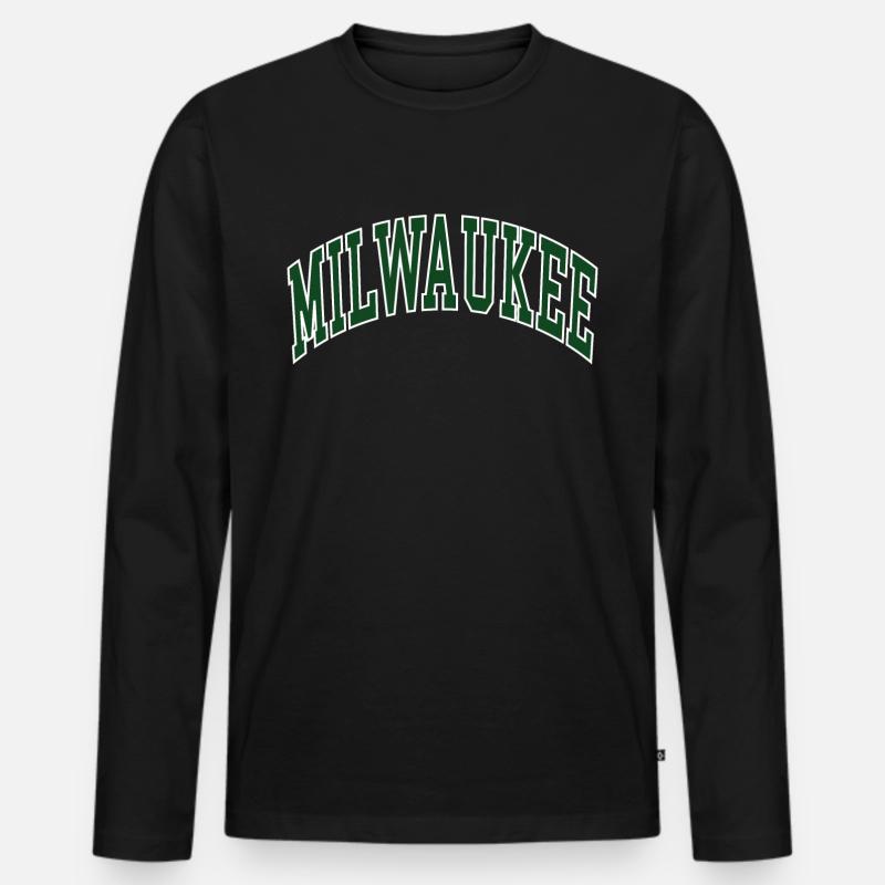 Milwaukee - Männer Premium Bio Langarmshirt - Schwarz