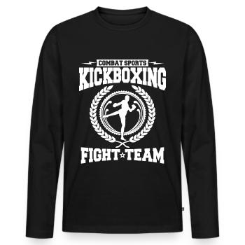 Kickboxing Kickboxer Kickboxing - T-shirt manches longues Premium bio Homme - noir - Devant - Nico (187cm)